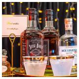 Hioasis 200Pcs 9OZ Clear Cups - Plastic Disposable Cups with Gold Trim, Heavy Duty and BPA-free for Party, Wedding, Reception - Retail: $30