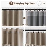 Guken Light Camel Linen Black Out Curtains for Bedroom 102 Inch Length 2 Panels Textured Nature 100percent Blackout Thermal Insulated Soundproof Patio Curtains for Sliding Door Light Tan 52x102 - Reta