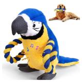 VYsTN Squeaky Parrot Dog Toy with Rope Wings, Tug of War and Chew Interactive Plush Bird Toy for Small Medium Dogs, Indoor Puppy Play - Retail: $10