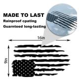 Rzuiytye White American Flag Trucak Decal,Truck Tailgate Vinyl Decal,Car Decal for Men,American Flag for Computer,Truck,Car,Wall(16x9in) - Retail: $10