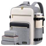 LOVEVOOK Travel Backpack For Women,50L Carry On Backpack Flight Approved,TSA Personal Item Travel Bag Fits 18 Inch Laptop,Business Weekender Overnight Daypack with Toiletry Bag and Cubes - Retail: $60
