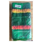 7x5ft(2.1mx1.5m) Pooja Backdrop Decoration Cloth Items Indian Ganpati Puja Traditional Chatiya Ganesh Mehndi Photography Background Festival Wedding Party Marigold Garlands Photo Booth Props Banner - 