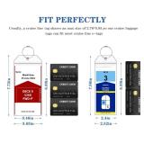 8 Pack Luggage Tags Travel Essentials and Cruise Essentials for NCL, Princess, Carnival, Royal Caribbean and Celebrity Cruise Ships by SEAVILIA - Retail: $6