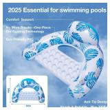 [2025 New Upgraded] Pool Floats for Adult -Floating Lounge Chairs,Inflatable Pool Floats with Cup Holders 2 Repair Patch Suit for Swimming Pools, Beach, Pool Toys,Backyard Party,Lakes?2 Packs - Retail