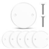 Shimeyao Plastic Flat Blank Plate Wall Hole Cover Ceiling Outlet Cover, Electrical Box Plate with M3.5 Screws for Ceiling Fan Light Switch Junction Box(26 Pcs,4.3 Inch in Diameter) - Retail: $8