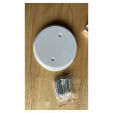 Shimeyao Plastic Flat Blank Plate Wall Hole Cover Ceiling Outlet Cover, Electrical Box Plate with M3.5 Screws for Ceiling Fan Light Switch Junction Box(26 Pcs,4.3 Inch in Diameter) - Retail: $8