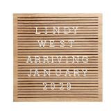 Pearhead Wooden Letterboard Set - Ideal Photo Sharing Prop for Baby Announcements, Milestone Keepsake, Custom Message Board and Shower Gift - Includes 188 Letters, Numbers, and Symbols - Natural Wood 