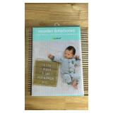 Pearhead Wooden Letterboard Set - Ideal Photo Sharing Prop for Baby Announcements, Milestone Keepsake, Custom Message Board and Shower Gift - Includes 188 Letters, Numbers, and Symbols - Natural Wood 