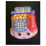 Baby Phone Toy,Baby Toy Phone Cartoon Baby Piano Music Light Toy Children Pretend Phone, Kids Cell Phone Girl with Light Parent-Child Interactive Toy Gift Game Boy Girl Early Education Gift Pink 18M+ 