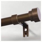 IFELS Heavy Duty Curtain Rods for Windows 66 to 120 Inch, 1 Inch Bronze Window Curtain Rod for Bedroom, Living Room, Outdoor, Adjustable Easy Install Long Modern Curtains Rods(A1,Bronze,30\-120\in) - 