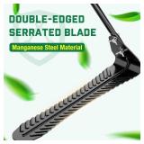 Buzzlett 37\ Grass Whip with Double-Edged Serrated Blade, Grass Cutter Hand Tool, Manganese Steel Manual Weed Cutter, Sturdy and Durable, Cut Tall Grass and Overgrown Weeds - Retail: $22in