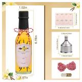 Encheng 5oz Clear Woozy Bottles with Shrink Capsules,Small Wine Bottles With Shirnk Bands Glass Hot Sauce Bottles,Empty Small BeverageCanning Bottles With Black Caps Set of 25 - Retail: $26