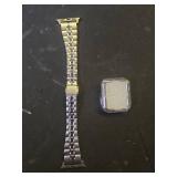 maenwvo Metal Bands Compatible for Apple Watch Band 38mm 40mm 41mm 42mm 44mm 45mm for Women Stainless Steel Metal Strap for iWatch Series 9 8 7 6 5 4 3 2 1 SE, Silver - Retail: $20