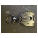 KEY-BAK SUPER48 HD 8oz. Locking Retractable Keychain, 48\ Stainless Steel Cable, Black Polycarbonate Case, Steel Belt Clip, Oversized Split Ring - Retail: $16in