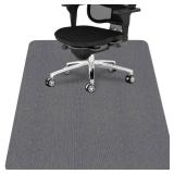 Sycoodeal Office Chair Mat for Hardwood Floor,Office Computer Gaming Chair Mat for Tile Floor,Large Floor Protector Rug,Anti-Slip,Easy to Clean,Grey(48\x36\in) - Retail: $22in