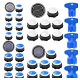 28 pcs Faucet Cache Aerators with 5 Pcs Faucet Aerator Key Cache Aerators Replacement Inserts for Sink M16.5 18.5 21.5 24 mm for Bathroom or Kitchen - Retail: $10
