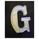 IFDGCTK Light Up Letters, Led Letter Lights 26 Alphabet, Decorative Lighted Letter, Battery Powered Led Marquee Letters for Party, Bar, Night Light, Home Decor(G) - Retail: $8