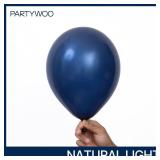 PartyWoo Navy Blue Balloons 140 pcs Different Sizes Pack of 18 12 10 5 Inch Pearl Dark Blue Balloon Arch Kit Garland for Graduation Wedding Baby Shower Birthday Party Decorations Blue-Z90 - Retail: $1