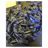 PartyWoo Navy Blue Balloons 140 pcs Different Sizes Pack of 18 12 10 5 Inch Pearl Dark Blue Balloon Arch Kit Garland for Graduation Wedding Baby Shower Birthday Party Decorations Blue-Z90 - Retail: $1