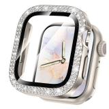 Goton 41mm Bling Case Compatible for Apple Watch Series 987 Screen Protector 41 mm for Women, Glitter Diamond Rhinestone Face Cover for iWatch Accessories - Retail: $10