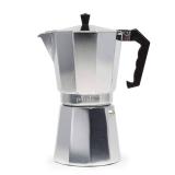 Primula Classic Stovetop Espresso and Coffee Maker, Moka Pot for Italian and Cuban Café Brewing, Greca Coffee Maker, Cafeteras, 12 Espresso Cups, Silver - Retail: $34