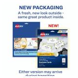 Avery Glossy Business Cards with Sure Feed Technology, 2\ x 3.5\in, Glossy White, 160 Total, Clean Edge, Print-to-the-Edge, Inkjet Printable Cards (8801) - Retail: $24in
