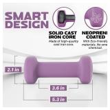 Yes4All Exercise amp Fitness Ibs Yes4All Non Slip Hexagon 2lbs Neoprene Dumbbell Set for Muscle Toning Stren, A-Purple-2 lbs , 2 Pair US - Retail: $9