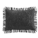 Beatrice Home Fashions Medallion Chenille Bedspread, King Sham, Charcoal - Retail: $18