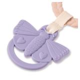 Itzy Ritzy Teething Activity Toy - Bitzy Busy Ring Features Braided Teething Ring and Dangling Toys; Includes Teether, Textured Ribbons, Crinkle Sound and Jingle Bell, Bunny RNG8497 - Retail: $15