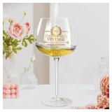LUXULISH 70th Birthday Gifts for Women, 20Oz Vintage 1955 Wine Glass with Golden Letter, 70 Year Old Birthday Decorations, Funny 70 Bday Gift Ideas For Women, Friends, Sister, Mom - Turning 70 Present