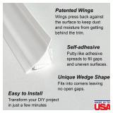 InstaTrim White New and Improved Caulk Trim, 12\ by 10ft, Flexible, Water Resistant for Bathroom, Floors, and Walls | Easy Installation | No Mess, Stain Resistant - Retail: $17in