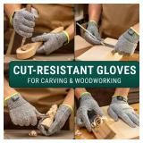 BeaverCraft Wood Carving Gloves CRG - Cutting Cut Resistant Gloves Level 5 for Whittling, Woodworking, Food Prep (S) - Retail: $12