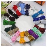 PAMIR TONG 3mm Twisted Nylon Twine Cord for Bracelet Assorted Color 36 Yards Satin 3 Braided Beading Milan Rope Macrame Thread String Knotting Cord for Jewelry Making-DIY Crafts-Necklace-Pendant - Ret
