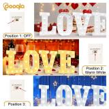Pooqla LED Marquee Letter Lights, Warm White and Cool White Decorative Lighted Letters, Light Up Alphabet Letters for Boys Girls, Party, Wedding, Bar, Night Light, Birthday Decoration, Letter K - Reta