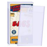 100 Count Comic Book Bags, Current Size Comic Bags 7.2 X 10.5 inch Transparent Acid-Free and Reusable Comic Book Sleeves for Regular Comics - Retail: $10