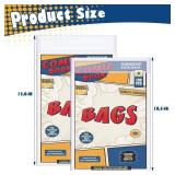 100 Count Comic Book Bags, Current Size Comic Bags 7.2 X 10.5 inch Transparent Acid-Free and Reusable Comic Book Sleeves for Regular Comics - Retail: $10