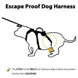 Huntboo Escape Proof Dog Harness, Escape Artist Harness, Reflective Harness with Padded Handle, Breathable, Durable, Adjustable Vest for Medium Dogs Walking, Training, and Running Gear (Red, S) - Reta