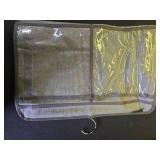 ANZORG Dual-Sided Hanging Closet Organizer for Socks Underwear Bra Kids Storage Organizer for Baby Clothes Toddler Shoes with 26 Pockets (Grey-Clear Pockets) - Retail: $15