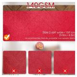 Red Carpet Runner for Party,140GSM 2.6FTx15FT Carpet Party Decorations Runway Rug for Prom Felt Non-Woven Fabric, Runner Rug for Wedding Ceremony Hollywood Theme Party - Retail: $14