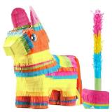 Cinco De Mayo Donkey Pinata for Kids Birthday Party, (13 x 20 x 5 in.) for Fun Fiesta Taco Party Supplies, Luau Event Photo Props, Mexican Theme Decoration, Carnivals Festivals, Taco Tuesday Event Hea
