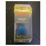 Shock Doctor Mouth Guard for Braces, Upper Teeth Protection, Instant Fit, Adult and Youth Sizes,Blue - Retail: $17
