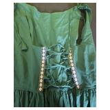 Abaowedding Womensfts Medieval Renaissance Costume Cosplay Chemise and Over Dress Dark Green LargeX-Large - Retail: $37