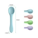 Vicloon Silicone Baby Feeding Spoons, 4 PCS First Stage Feeding Spoons for Infants, Baby Led Weaning Feeding Supplies Training Spoon, Toddler Utensils, Ultra-Durable and Chewproof, Dishwasher Safe - R