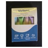 Vicloon Silicone Baby Feeding Spoons, 4 PCS First Stage Feeding Spoons for Infants, Baby Led Weaning Feeding Supplies Training Spoon, Toddler Utensils, Ultra-Durable and Chewproof, Dishwasher Safe - R