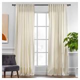 Black Curtain Rods for Windows 48 to 84 or 88 Inch Max,58 Inch Diameter Heavy Duty Metal Stainless Steel Drapery Rods with Brackets,Modern Curtain Rod with Simple End Caps - Retail: $16