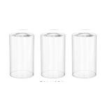 Skelang Clear Glass Vanity Light Shades - Pack of 3 - Retail: $24