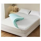 Memory Foam Mattress Topper 54x75 in -(stock photo may not be exact)