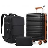 Romtour black small suitcase approximately 18x13 in and 360 spin -