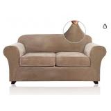 PrinceDeco Luxury Velvet Furniture Cover Set Beige - Retail: $29
