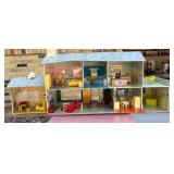 1950s Marx Tin Dollhouse with Furniture - Retail: $125
